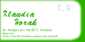 klaudia horak business card